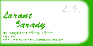 lorant varady business card